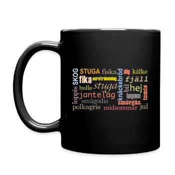 Mots suédois - Mug uni - noir - Gauche