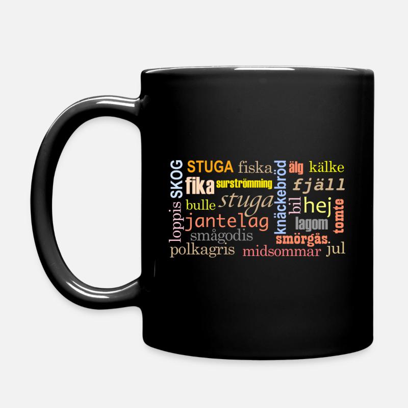 Mots suédois - Mug uni - noir
