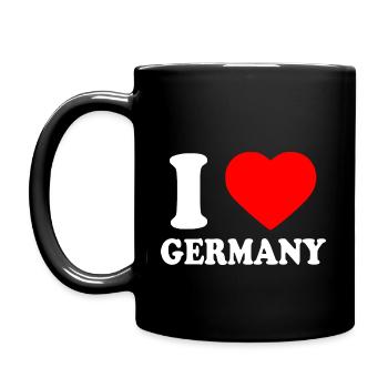 I love germany - Tasse einfarbig - Schwarz - Links