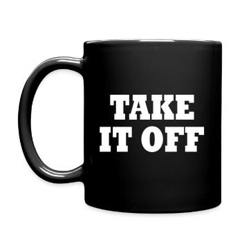 Take it off - Full Colour Mug - black - Left