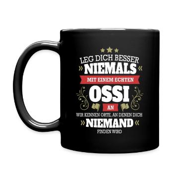 OSSI - LEG DICH NIEMALS MIT EINEM AN - Tasse einfarbig - Schwarz - Links
