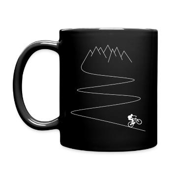 MTB Mountainbike Fahrrad cycling - Tasse einfarbig - Schwarz - Links
