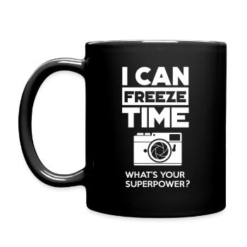 JE PEUX GELER LE TEMPS - PHOTOGRAPHE PHOTOGRAPHY - GIFT - Mug uni - noir - Gauche