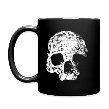 Totenkopf - Tasse einfarbig - Schwarz - Links