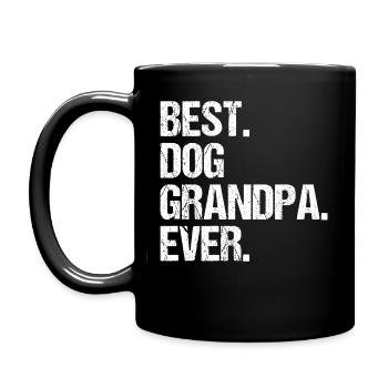 Grand-père meilleur chien Ever grand-père chevalier - Mug uni - noir - Gauche