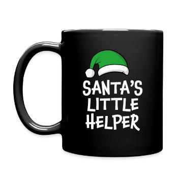 Santa's Little Helper - Full Colour Mug - black - Left