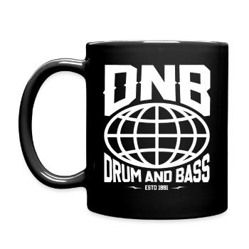 DNB Drum And Bass Retro Future - Full Colour Mug - black - Left