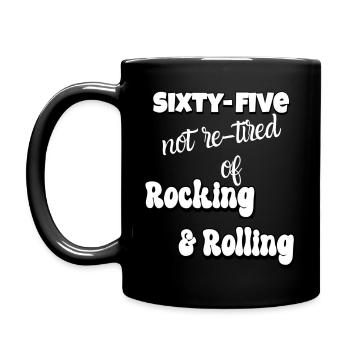 65 Pas fatigué du Rock & Roll - Mug uni - noir - Gauche