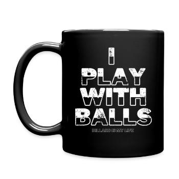 I Play with Balls - Billard is my life - Full Colour Mug - black - Left