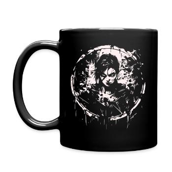 Hexe Halloween Fantasie Magie Gaming Steampunk Emo - Tasse einfarbig - Schwarz - Links