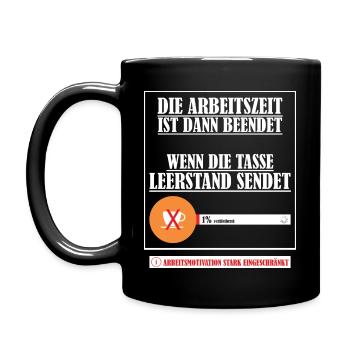BÜRO-TASSE/BECHER - FEIERABEND (by Silko Werner) - Tasse einfarbig - Schwarz - Links