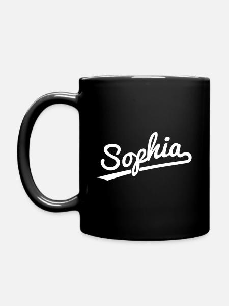 Sophia for Girls First Name Gift Idea - Full Colour Mug - black