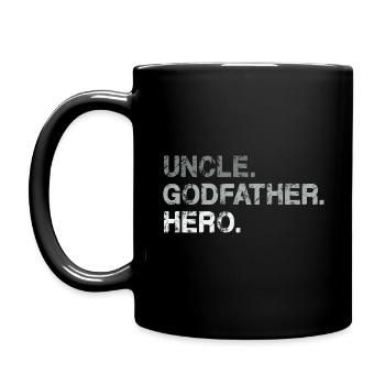 Onkel Pate Geschenk Held Geschenk für Onkel oder Bruder - Tasse einfarbig - Schwarz - Links