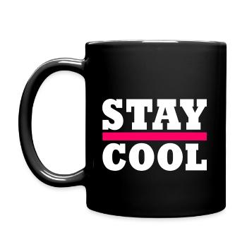 Stay cool - Full Colour Mug - black - Left