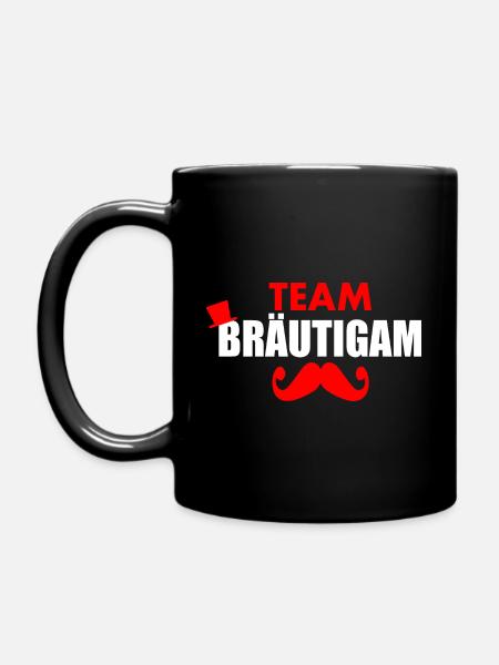 Team bräutigam - Tasse einfarbig - Schwarz