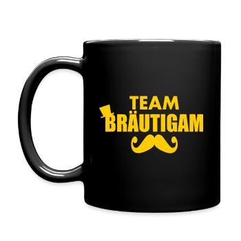 Team bräutigam - Tasse einfarbig - Schwarz - Links