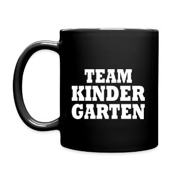 Team kindergarten - Tasse einfarbig - Schwarz - Links