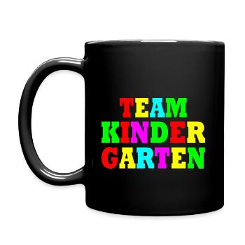 Team kindergarten - Tasse einfarbig - Schwarz - Links