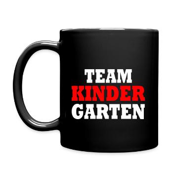 Team kindergarten - Tasse einfarbig - Schwarz - Links