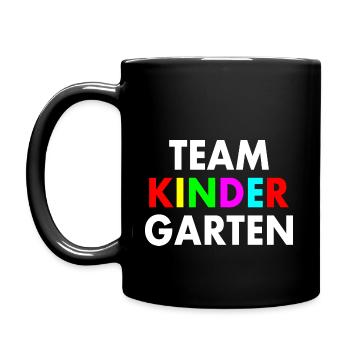 Team kindergarten - Tasse einfarbig - Schwarz - Links