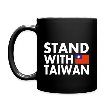 Stand with taiwan - Full Colour Mug - black - Left