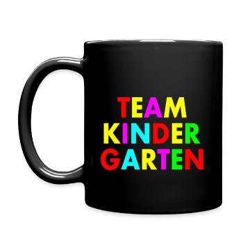 Team kindergarten - Tasse einfarbig - Schwarz - Links