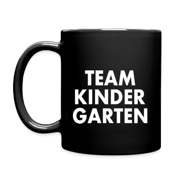 Team kindergarten - Tasse einfarbig - Schwarz - Links