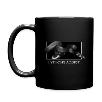 Pythons süchtig - Tasse einfarbig - Schwarz - Links