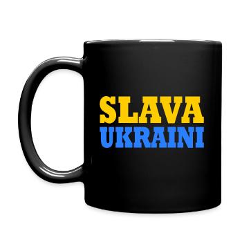 Slava ukraini - Mug uni - noir - Gauche