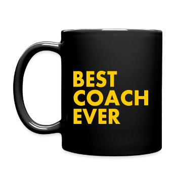 Best coach ever - Tasse einfarbig - Schwarz - Links