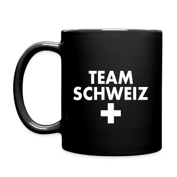 Team schweiz - Tasse einfarbig - Schwarz - Links