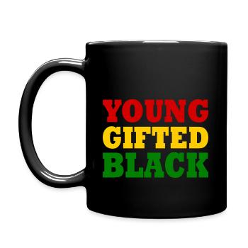 young gifted and black - Mug uni - noir - Gauche