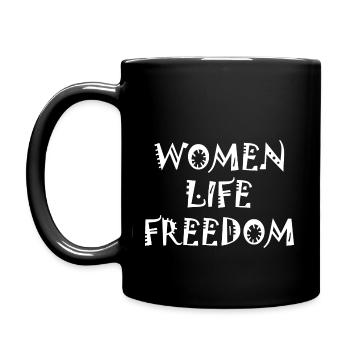 Women life freedom - Mug uni - noir - Gauche