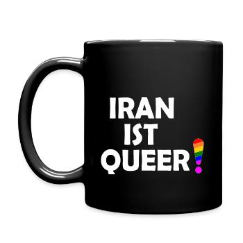 Iran ist queer - Tasse einfarbig - Schwarz - Links
