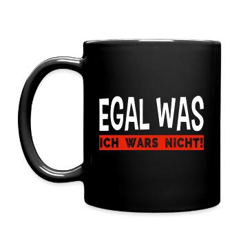 Egal Was Ich Wars Nicht Lustiger Spruch Kinder Fun - Tasse einfarbig - Schwarz - Links