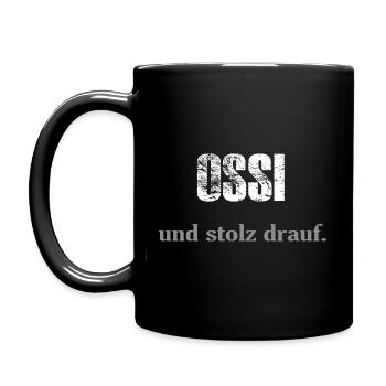Ossi - und stolz drauf. - Tasse einfarbig - Schwarz - Links