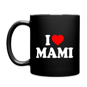 I love mami - Full Colour Mug - black - Left