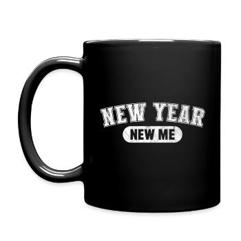 Neujahr Neues Ich - Tasse einfarbig - Schwarz - Links