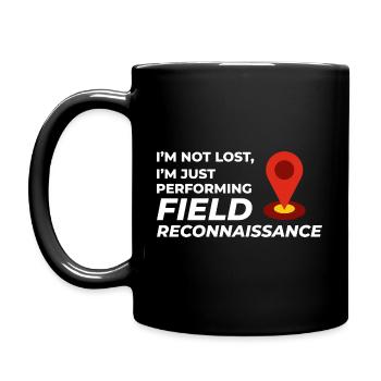 Reconnaissance de terrain SIG Géomètre Cartographie Humour - Mug uni - noir - Gauche