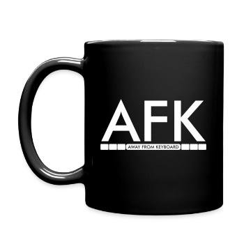 AFK - Away from keyboard - Tasse einfarbig - Schwarz - Links