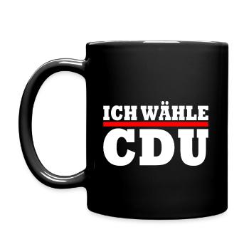 Ich wähle cdu - Tasse einfarbig - Schwarz - Links