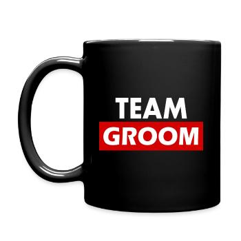 Team groom - Mug uni - noir - Gauche