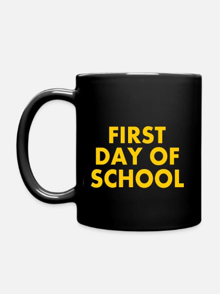 First day of school - Full Colour Mug - black