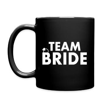Team bride - Tasse einfarbig - Schwarz - Links