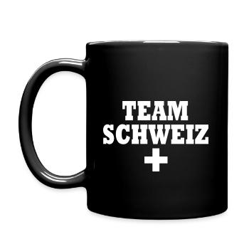Team schweiz - Tasse einfarbig - Schwarz - Links