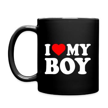 I love my boy - Full Colour Mug - black - Left