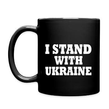 I stand with ukraine - Mug uni - noir - Gauche