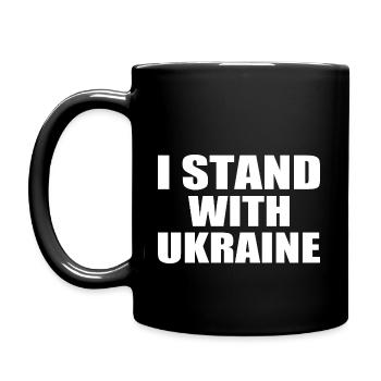 I stand with ukraine - Mug uni - noir - Gauche