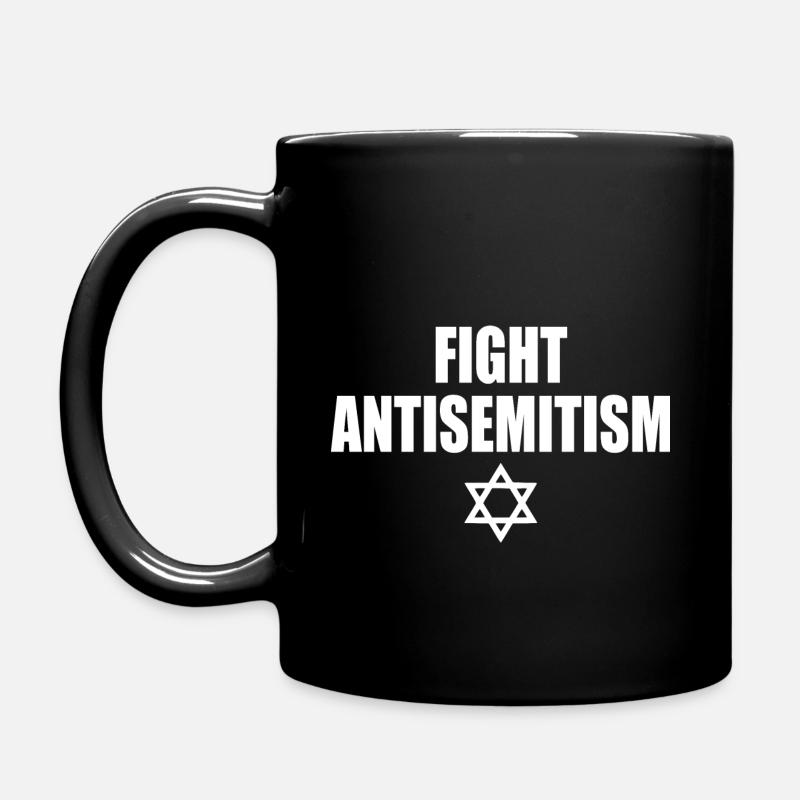 fight antisemitism - Full Colour Mug - black
