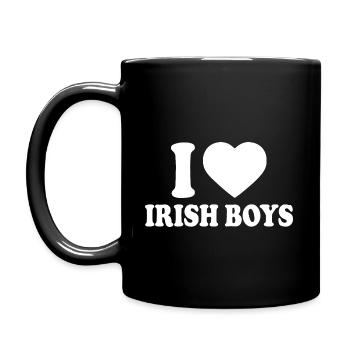 I love irish boys - Full Colour Mug - black - Left